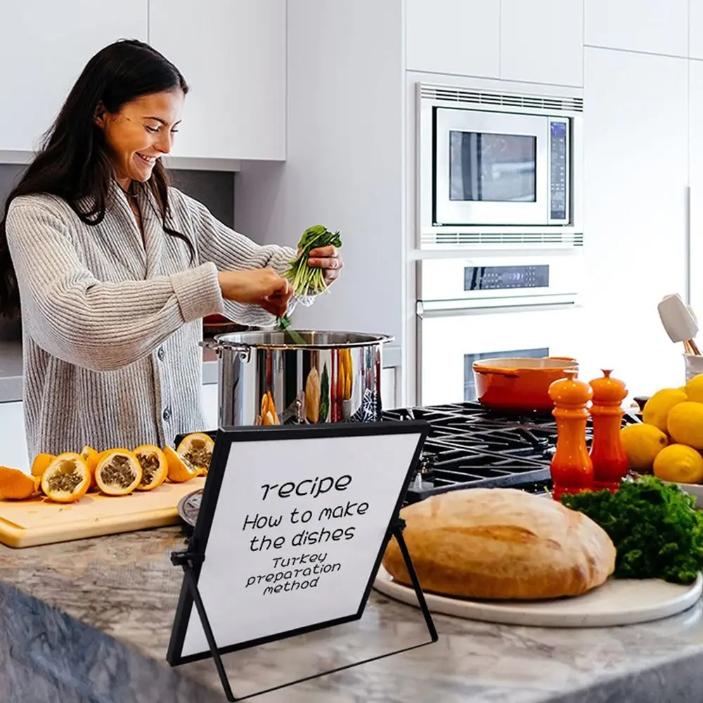 High Quality Foldable Desktop Whiteboard Erasable Double Sided Use Writing Board With Bracket Message Board School Office