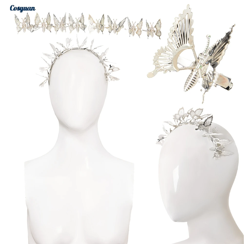 2024 فيلم الشريرة تأثيري الساحرة غليندا Elphaba فراشة إكسسوارات الشعر طقم ملابس حفلة تمويه هالوين كرنفال الدعائم