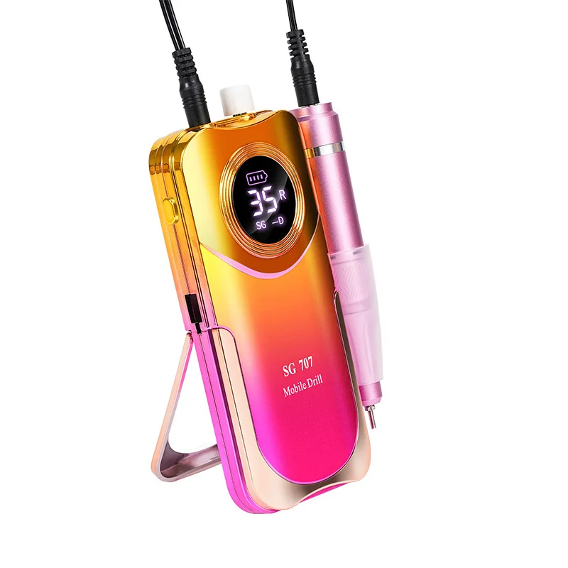 เครื่องเจียรเล็บแบบพกพา ความเร็วสูง 35000 รอบต่อนาที เครื่องเจียรเล็บอัจฉริยะ อุปกรณ์ทำเล็บ สำหรับการค้าระหว่างประเทศ