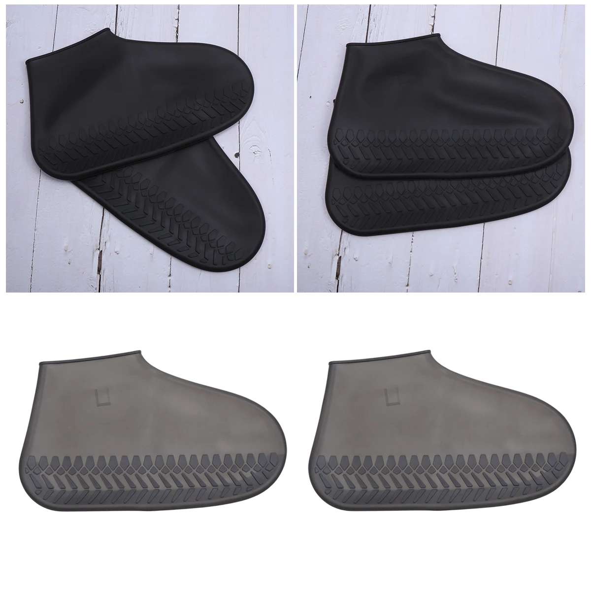 

1Pair Rain Shoes Cover Waterproof Shoe Protectors Black Size L Outdoor Non Slip Dustproof Cover for Mud Rain Splash
