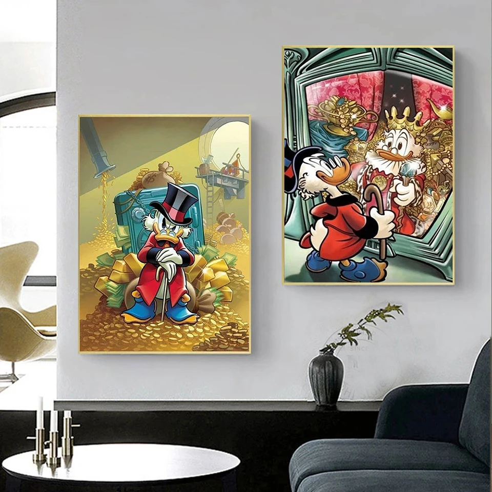 AB Disney Donald Duck Diamond Painting Fashion Cross Stitch Mosaic Embrodiery For Home Decoration Wall Art Gold Money Gifts