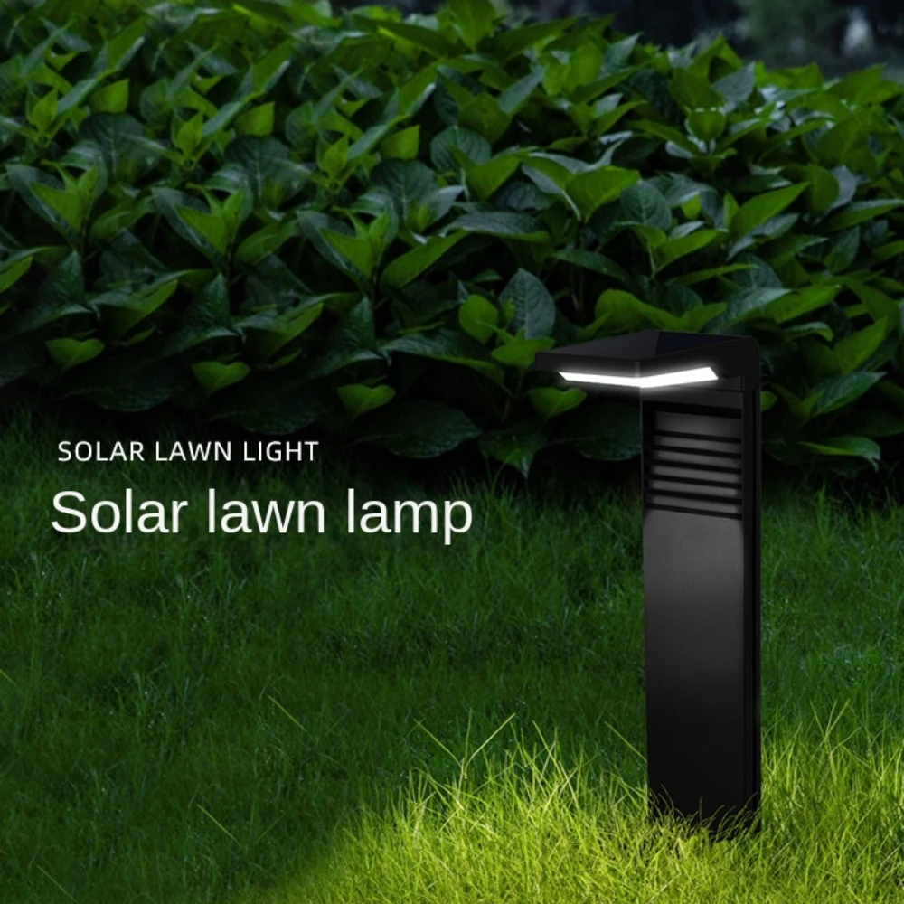 Design Landschaft moderne Poller Licht im Freien wasserdichte LED Solar Garten leuchten für Innenhof Dekoration