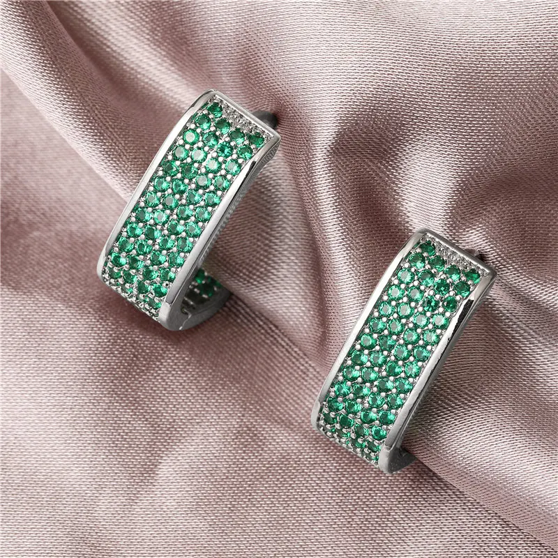 French Luxury high-end Jewelry Women Geometric Simple Versatile Micro-inlaid Zirconium Three-dimensional Square Earrings Design