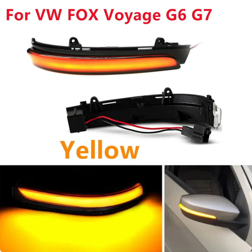 LED Side Wing Rearview Mirror Dynamic Indicator Flowing Turn Signal Blinker Light FOR VW GOL Geracao 6/7/8 Saveiro Voyage G6 G7