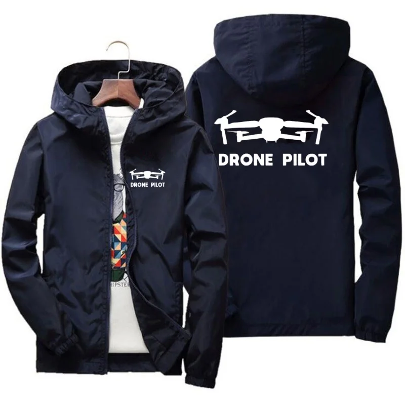 

Motorcycles DRONE PILOT Spring and autumn men's hooded coat jacket casual atmosphere thin men's coat street clothing jacket fis