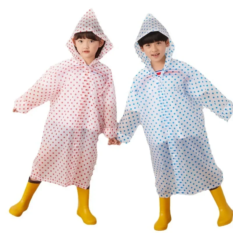 Children Rain Poncho Non-Disposable Travel Rain Gear Coat Outdoor Hiking Accessories Child Raincoat Kids Rainwear Waterproof