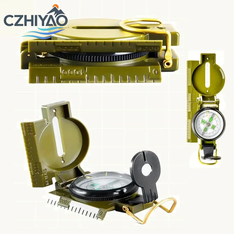 

CZHIYAO Compass Waterproof Multifunctional With Direction Position Ranging Magnifier Outdoor Camping Emergency Portable Compass