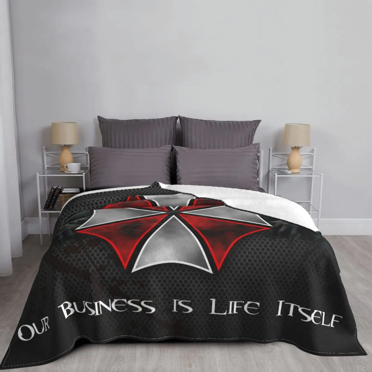 Umbrella Corps Corporation Blankets Fleece Winter Horror Military Tactical Police Warm Throw Blankets for Bed Office Bedspread