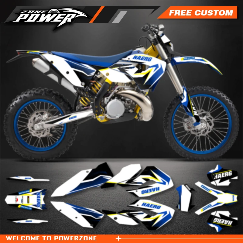 Powerzone Motorcycle Graphics Decals Sticker Kits for HUSABERG TE  2011 2012 Background Custom Number Name 05