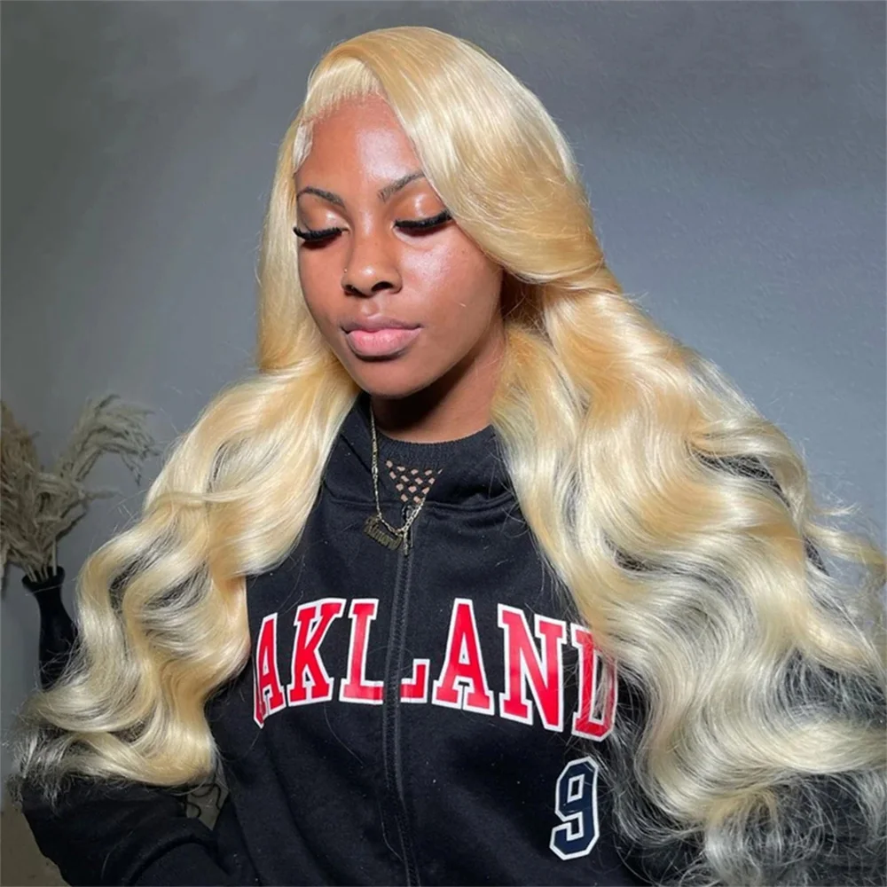 

613 Blonde Lace Frontal Wig Body Wave Brazilian Human Hair 200% Density Pre Plucked 13x4 13x6 HD Lace Front Wigs 30 40 46 Inch For Women