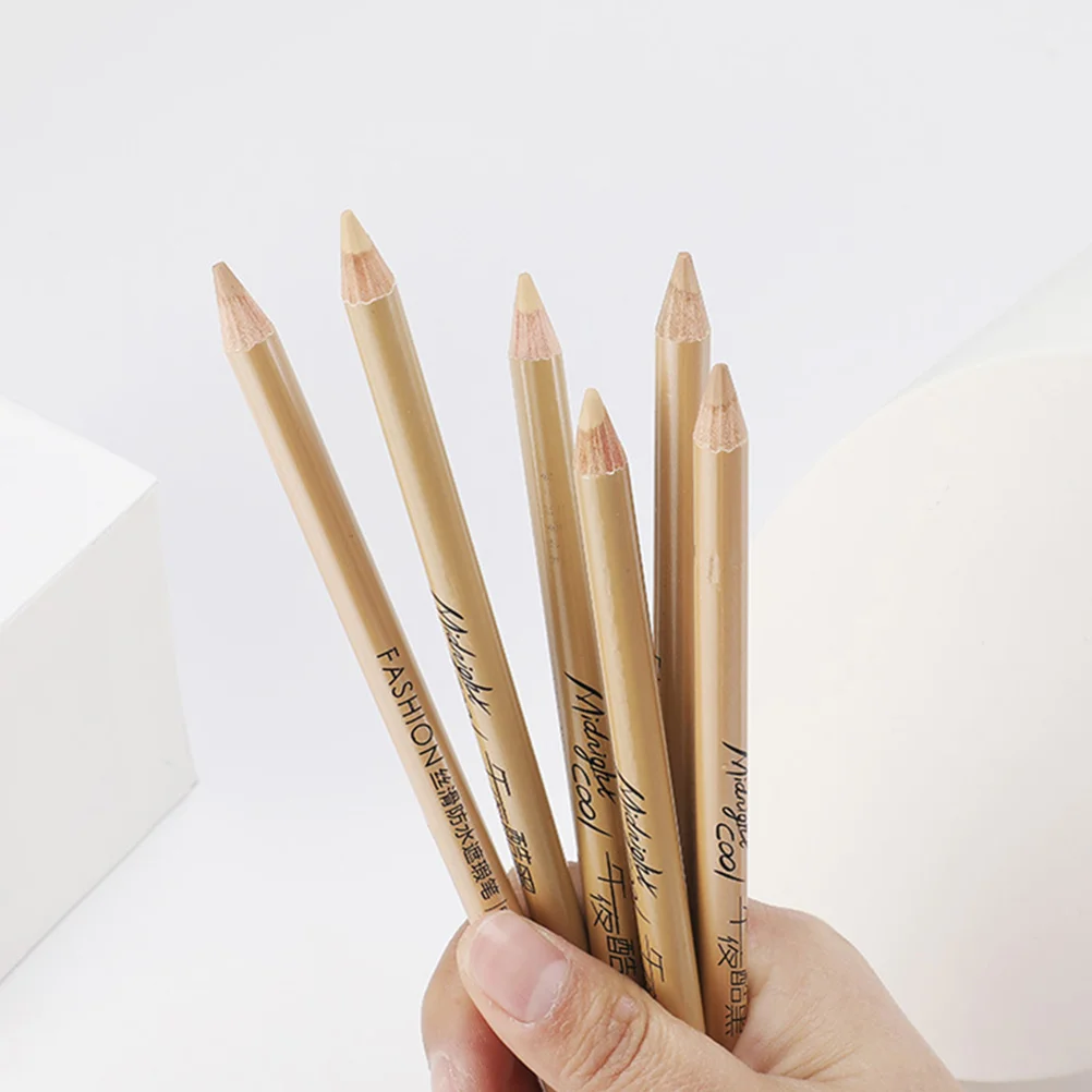 4 Pcs Concealer Pen Portable Spot Pencils for Marks Eyes Ivory White Dark Circles Wooden Durable