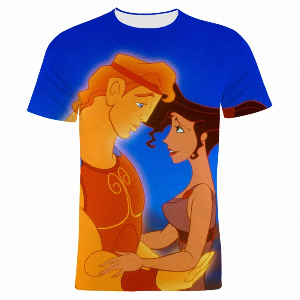 Disney T-Shirts Hercules Cartoon Anime 3D Print Streetwear Men Women Fashion Oversized T Shirt Kids Boys Girls Tees Tops Clothes