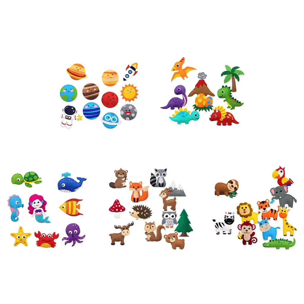 Kit de artesanato de costura DIY criativo para iniciantes para crianças conjunto de brinquedos de arte