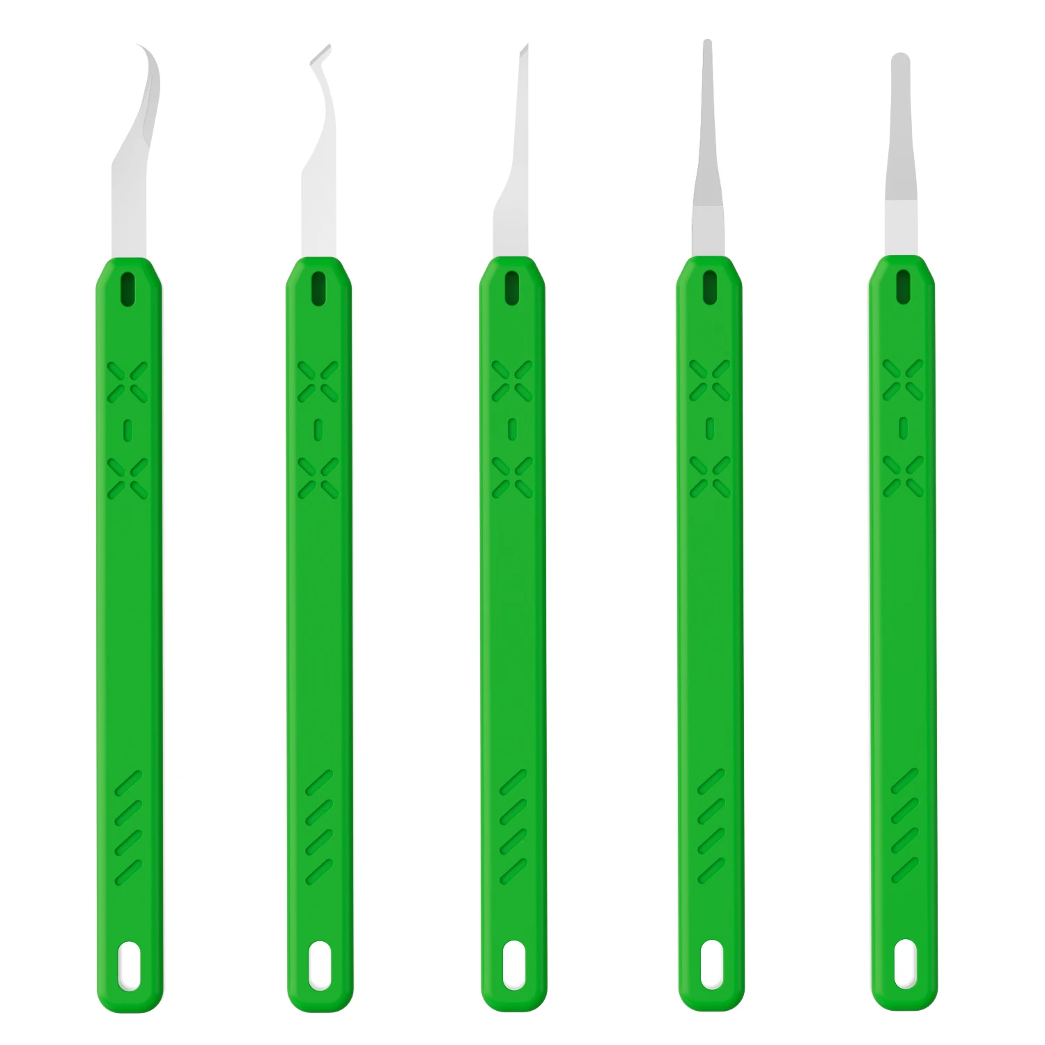 5 in 1 Stainless Steel CPU Delid Knife Set, Anti-Static High-Toughness Ultra-Thin BGA Repair Blade for IC Chip NAND Glue Remover