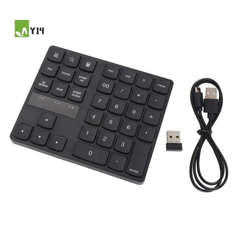 AY14 -2.4G Wireless Numeric Keypad, Rechargeable Number Pad Keyboard With 35 Keys For PC/Laptop/ /Imac