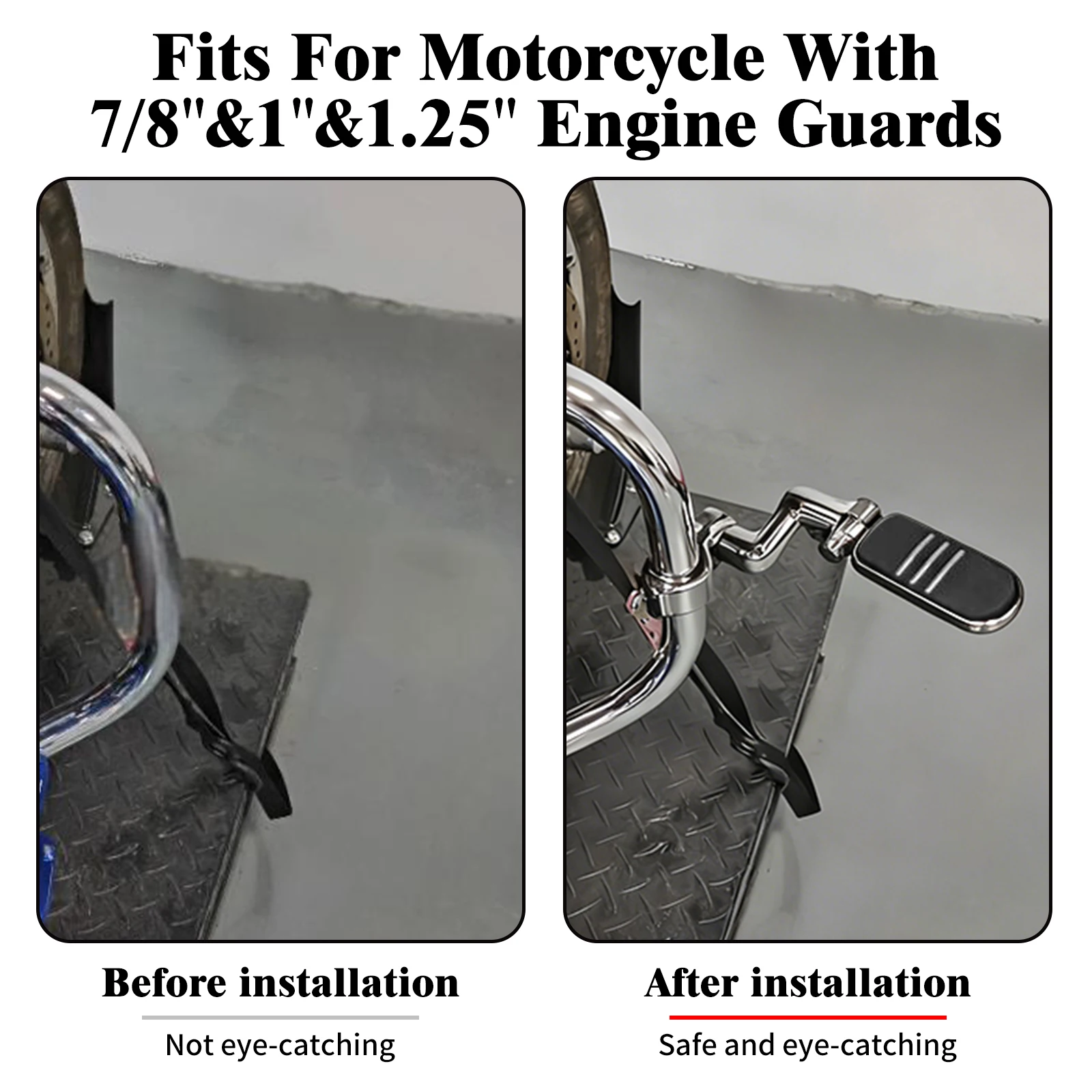 Motorcycle 1.25'' Highway Footpegs 25-32mm Engine Guard Footrest Foot Pegs Mount For Harley Touring Softail Sportster 1200 Dyna
