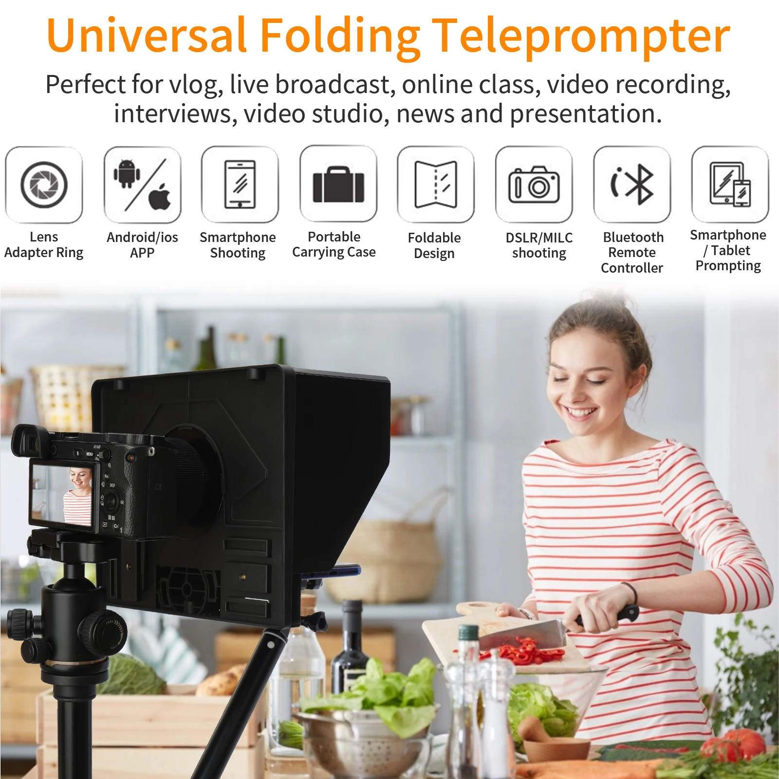 Andycine T11 11 "الهاتف الذكي/DSLR مع جهاز التحكم عن بعد والتطبيق وحقيبة حمل