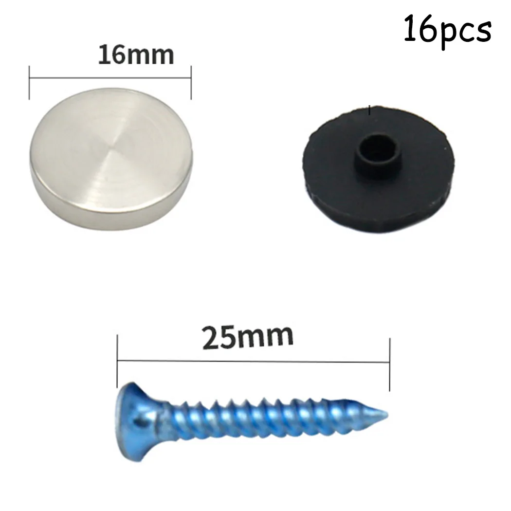 Новый высококачественный практичный зеркальный гвоздь, крышка для зеркальных винтов, аксессуары из нержавеющей стали, КРЫШКА, РЕЗЬБОЙ, ХРОМ, с электроприводом