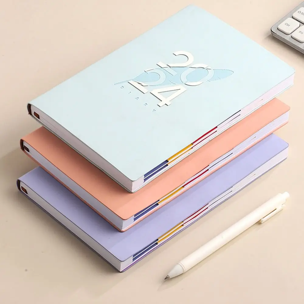 

365 Days A5 Time Management Notepad Lock wire Feathers Schedule Organizer Candy Color To Do List Agenda Notebook Weekly Planner