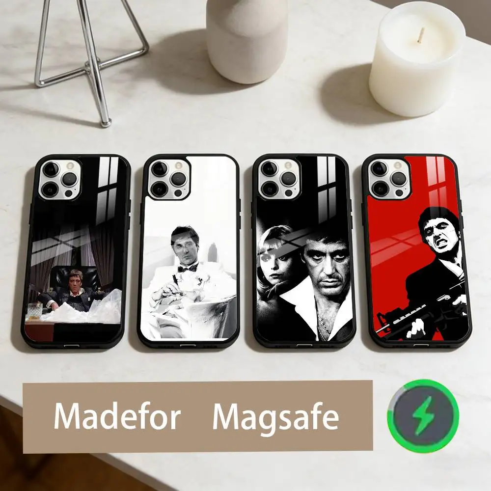 

Movie S-Scarfaces of Tony Montana Phone Case For iPhone17,16,15,14,13,12,11 Plus,Pro Max Magnetic For Magsafe Wireless Charging