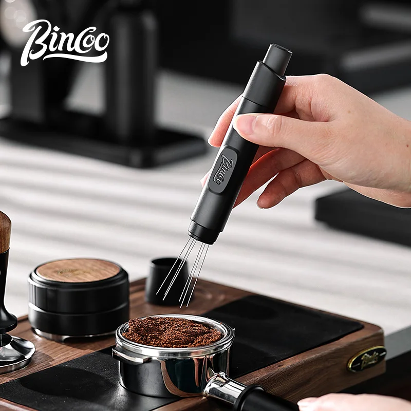 Bincoo Coffee Powder Needle Uniform Coffee Powder Powder Dispenser Stainless Steel with Telescopic Magnetic Loose Powder Needle