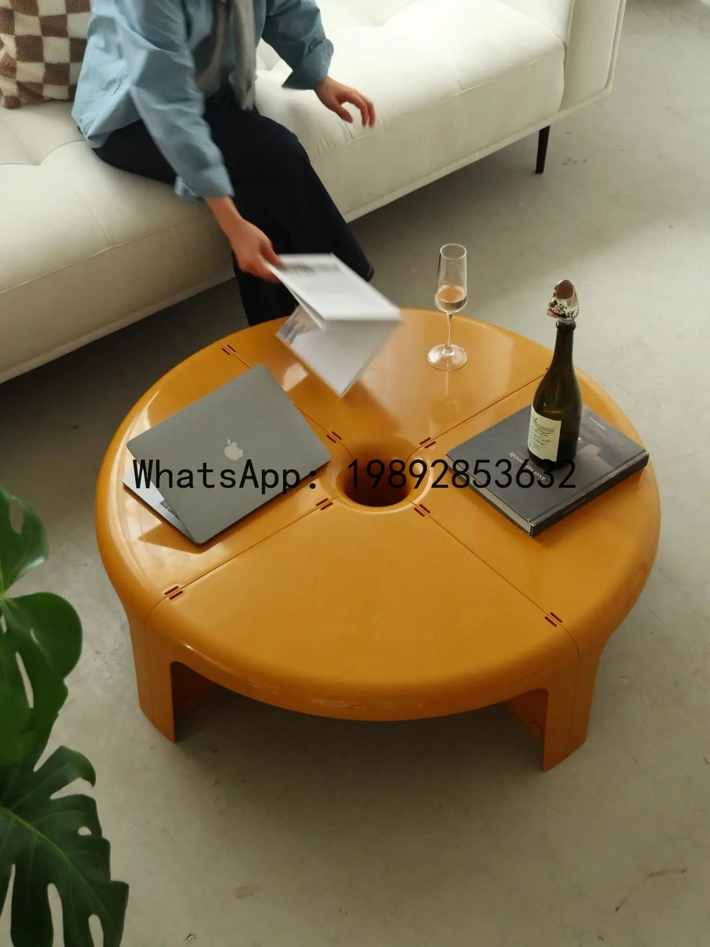 XL Nordic INS Style Small Apartment Splicable Combination Round Side Table