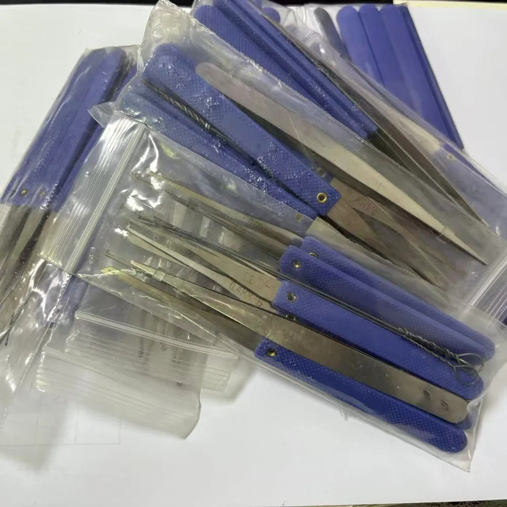 12pcs 열쇠 수리공 깨진 열쇠 추출기 세트 Klom Blue 12pcs 추출기 도구 및 Huk Black 추출기 도구