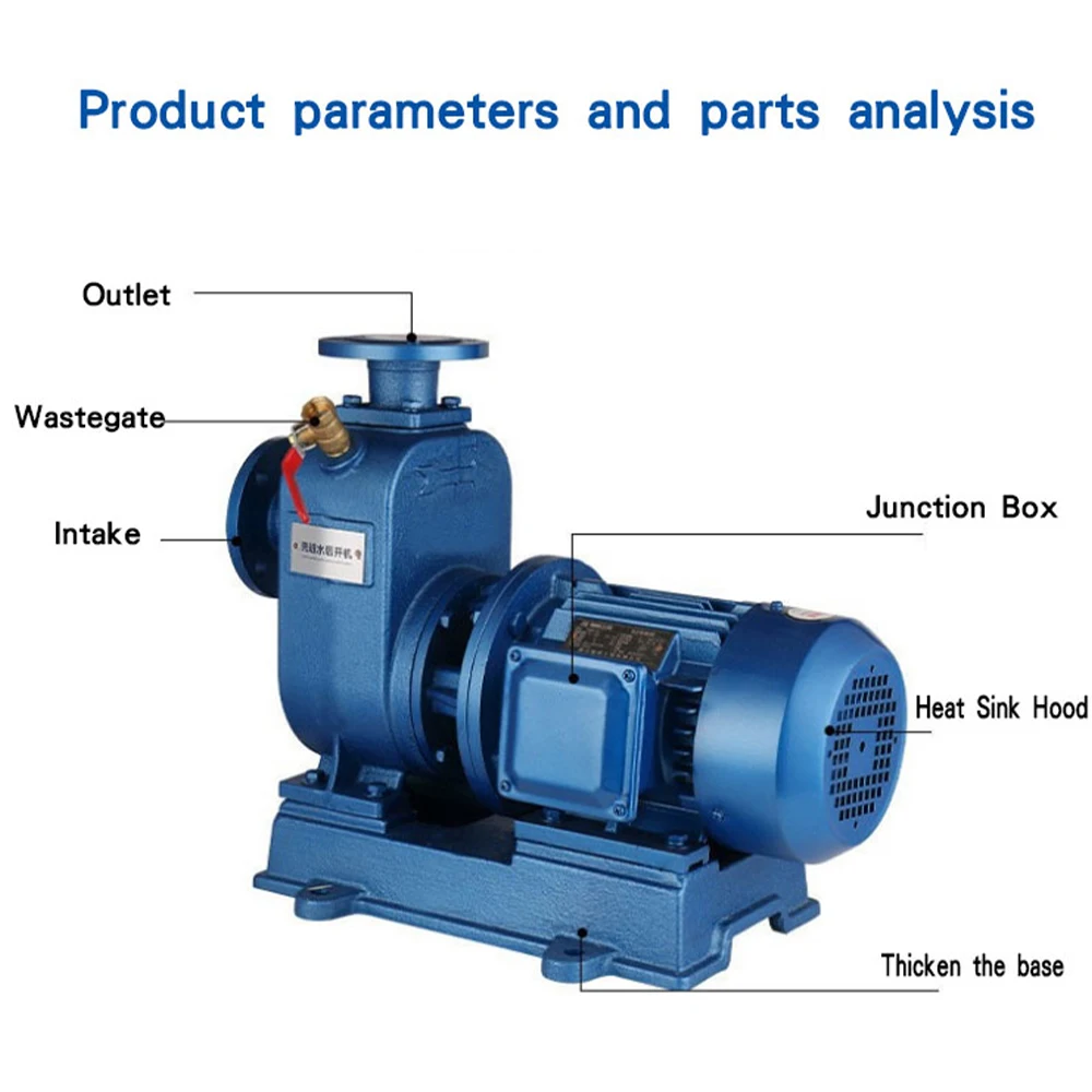 DM-BZ 5.5kw 7.5hp 100% Cooper Wire Self Priming Sewage Water Treatment Pump