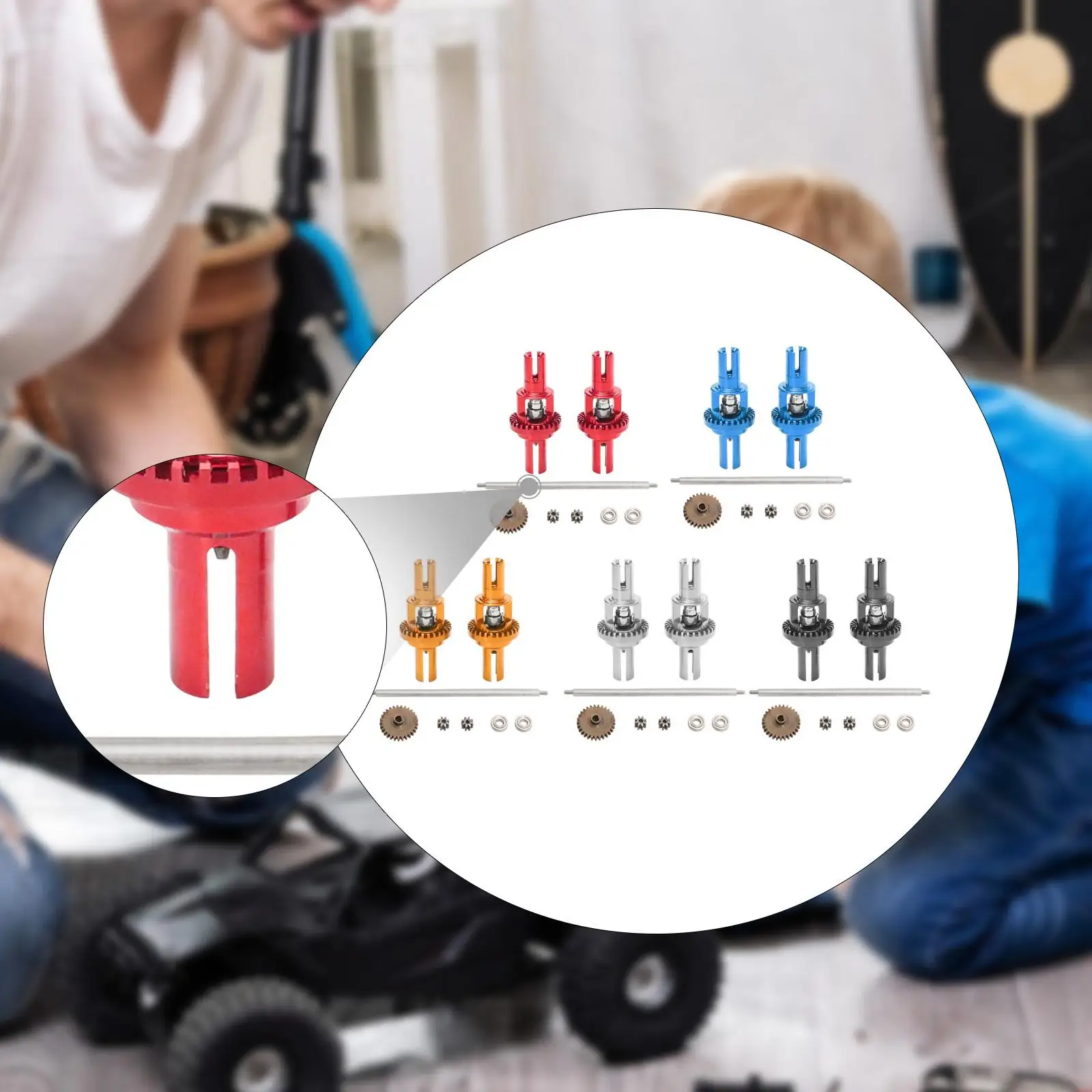 

1:28 RC Car Differential Supply Metal Replacement Sturdy,Upgrade Replacement Spare Parts for Wltoys 284131 284010 K989 Crawler