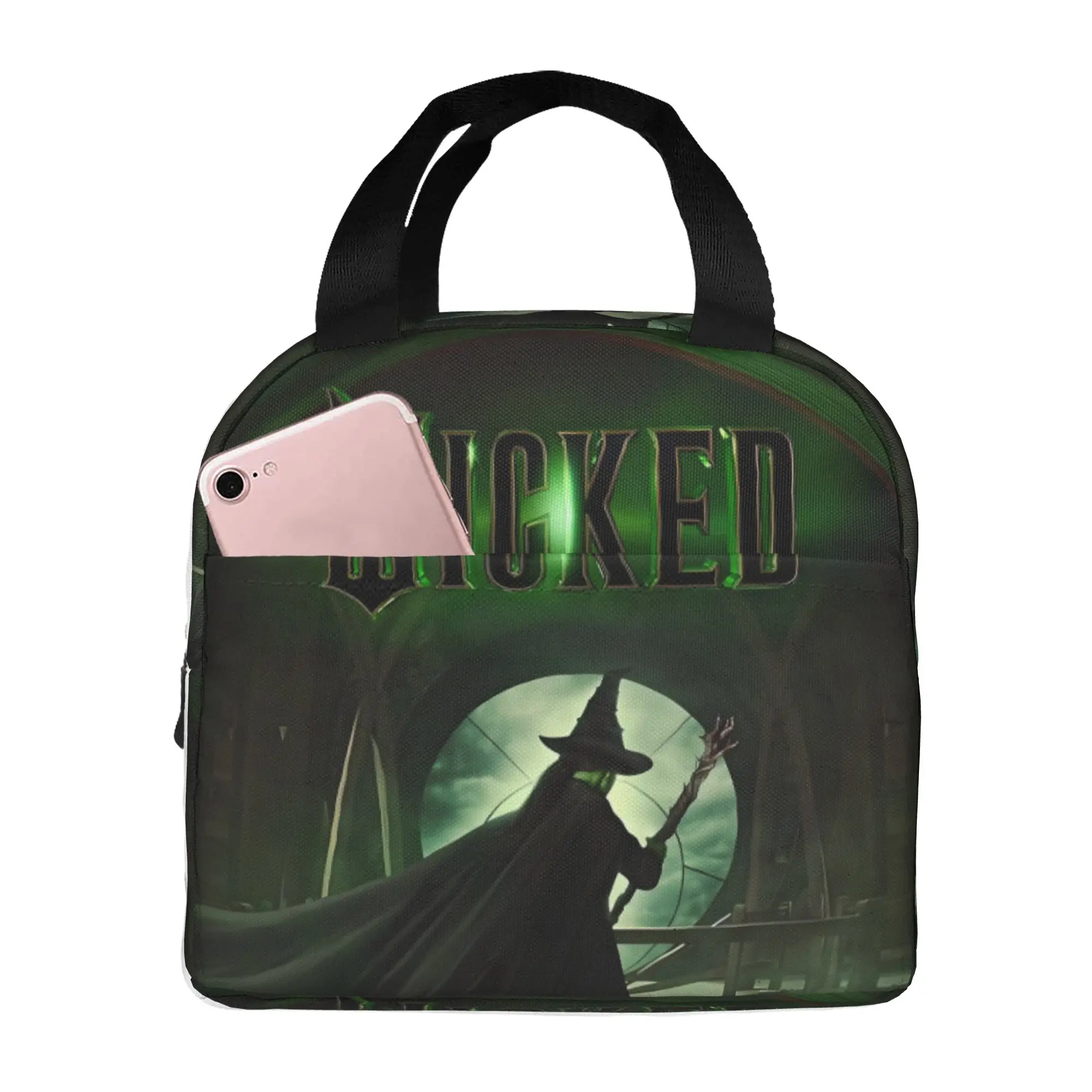 W-Wickeds Insulated Lunch Tote Bag for Women Elphaba Witch And Kawaii Princess Resuable Thermal Cooler Bento Box School
