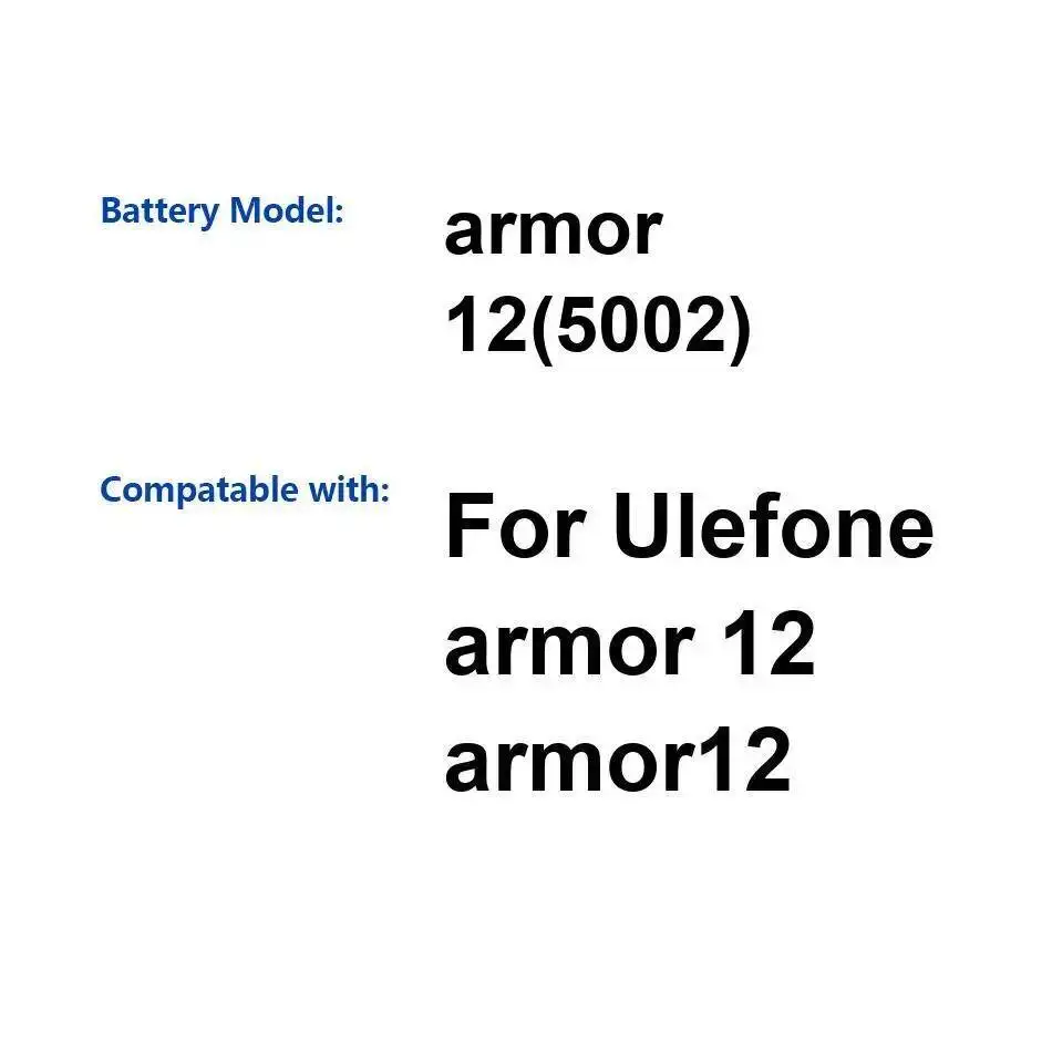 

Длительная производительность 5180 мАч для Ulefone Armor 12 Armor12 5002, легкий аккумулятор для мобильного телефона