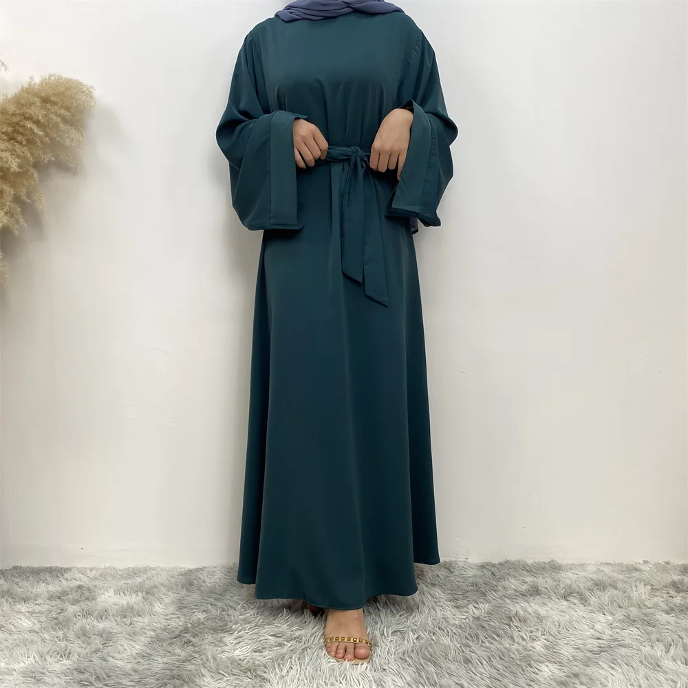 Muslim Women Plain Abaya Loose Long Dress Dubai Saudi Robe Islam Clothing Turkish Modest Outfits Ramadan Eid Kaftan Elegant Gown