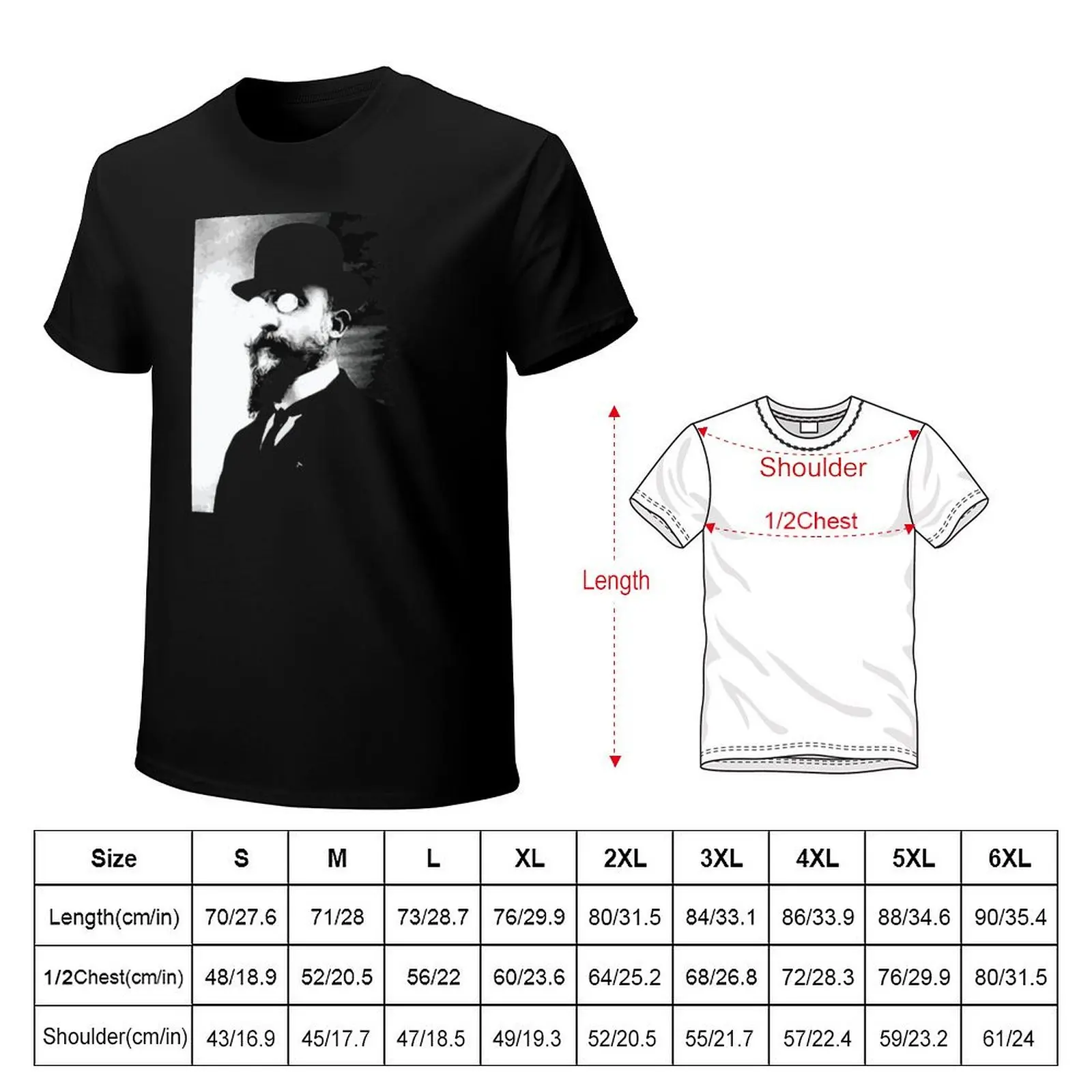 Erik Satie - classical music T-Shirt plus size tops Blouse basketball graphic tees plain t shirts men