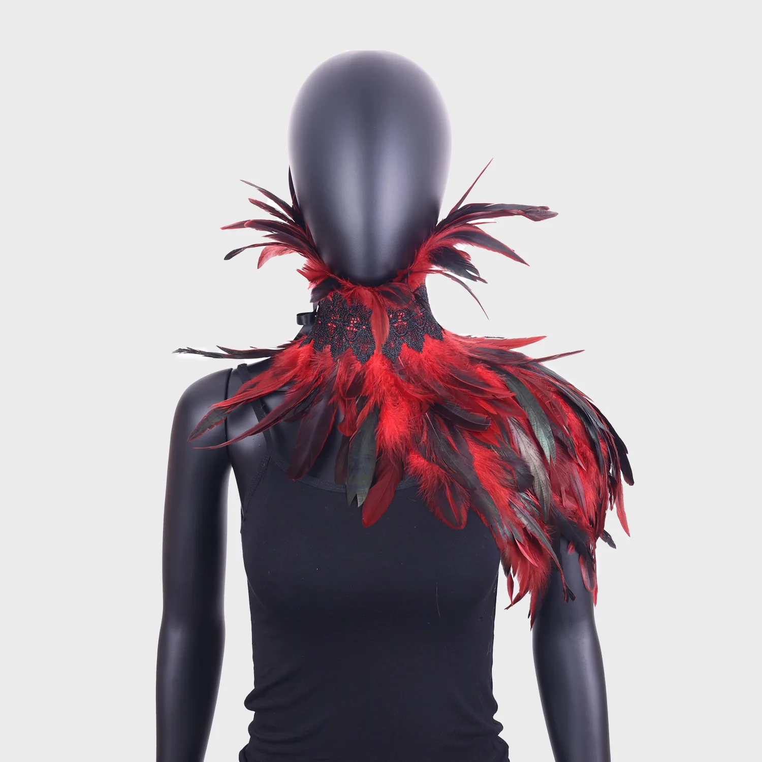 

Party Masquerade Clothing Lace Feather Scarf Shawl Versatile Clothing Accessories Ladies Stage Performance Character Props