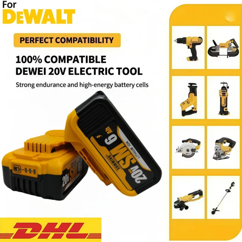 

For DEWALT 20V battery rechargeable lithium-ion batterycharger DCB118 Brushless Electric Screwdriver Drill DCD805 power tool.