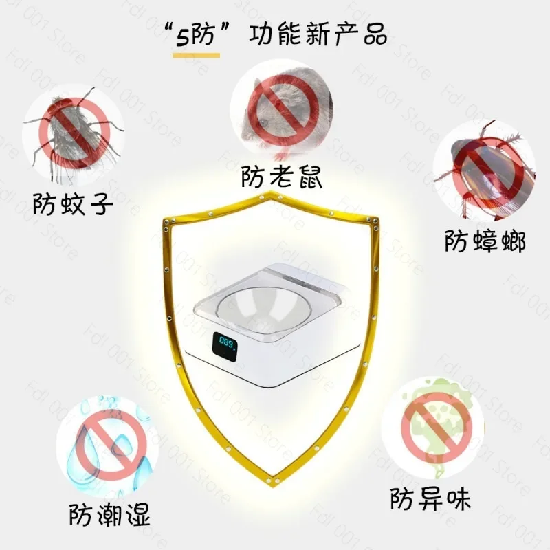 Automatic Pet Feeder Cat Bowl Auto Cover Waterer Infrared Sensor Splash-proof Intelligent Moisture-Proof Dispenser with Lid Use