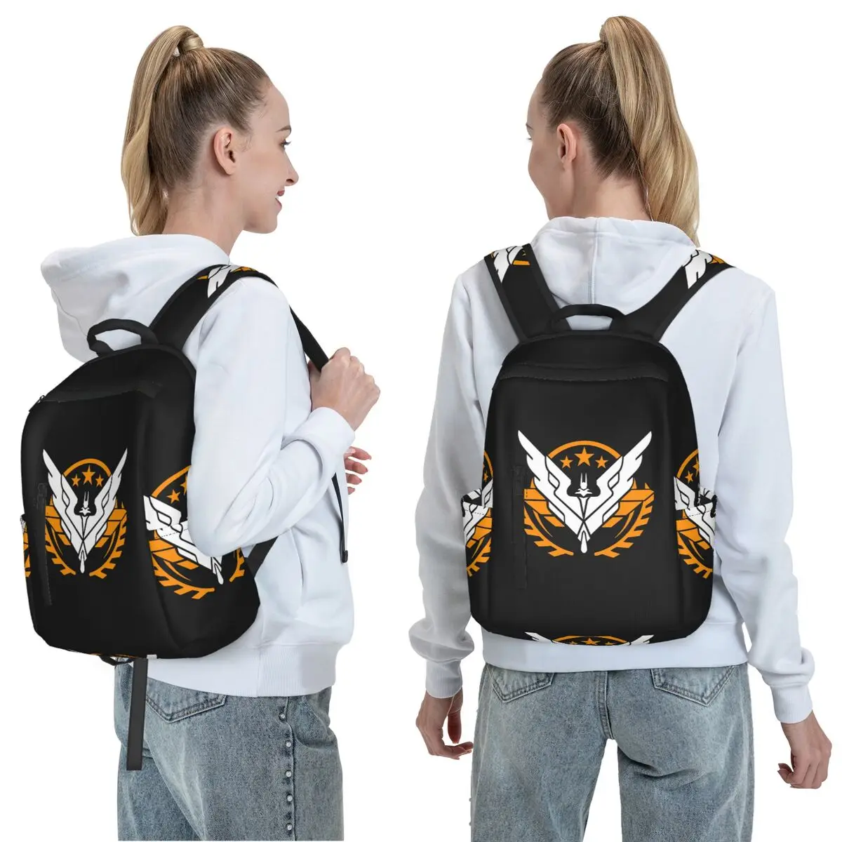 Elite Dangerous - Triple Elite Backpack Daypack Large Capacity Boys Girls BookBag School Bag Shoulder Bags for Men Women