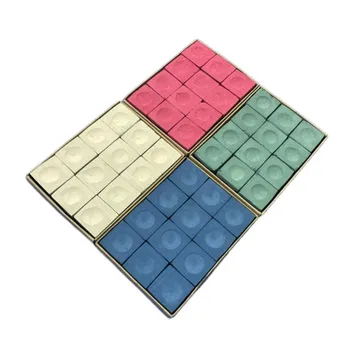 12 pz/scatola stecca da biliardo punta gesso americano nero 8 stecca da biliardo punta quadrata polvere forniture da biliardo accessori