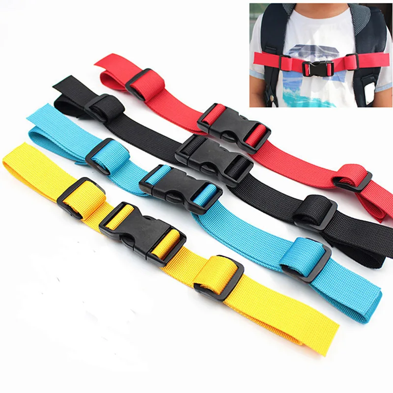 1pc 32cm*2cm Outdoor Camping Backpack Chest Harness Strap Webbing Sternum Adjustable Dual Release Buckle Bag Parts