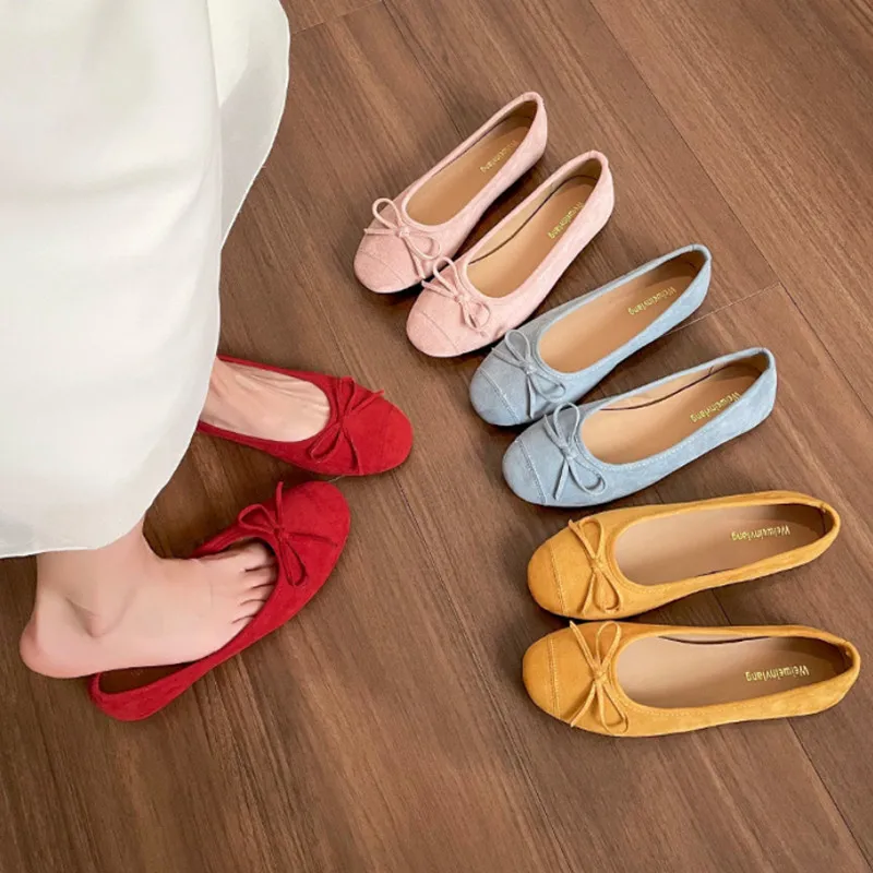 

NEW Shallow Women Retro Slip On Ballet Flat Shoes Fashion Butterfly Footwear Ladies Casual Comfort Soft Sole Moccasins Shoes