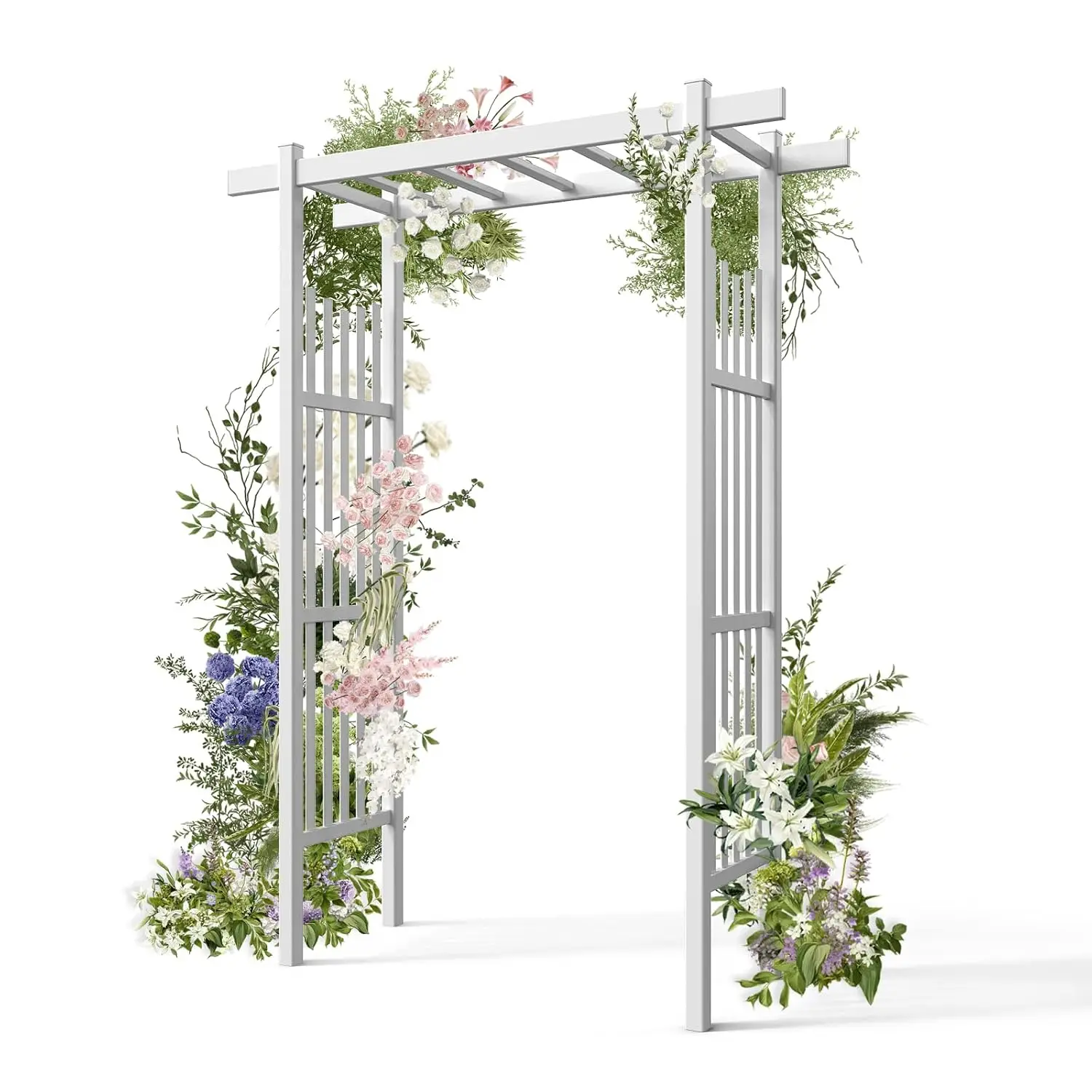 Garden Arbor, Vinyl Wedding Arch for Ceremony Party, Garden Trellis for Climbing Plants, Arch Backdrop Stand for, Customized