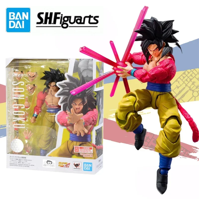 

Bandai Original S.H.Figuarts SHF Dragon Ball GT Super Saiyan 4 Son Goku Vegeta Anime Action Figure Finished Model Robot Toy Gift