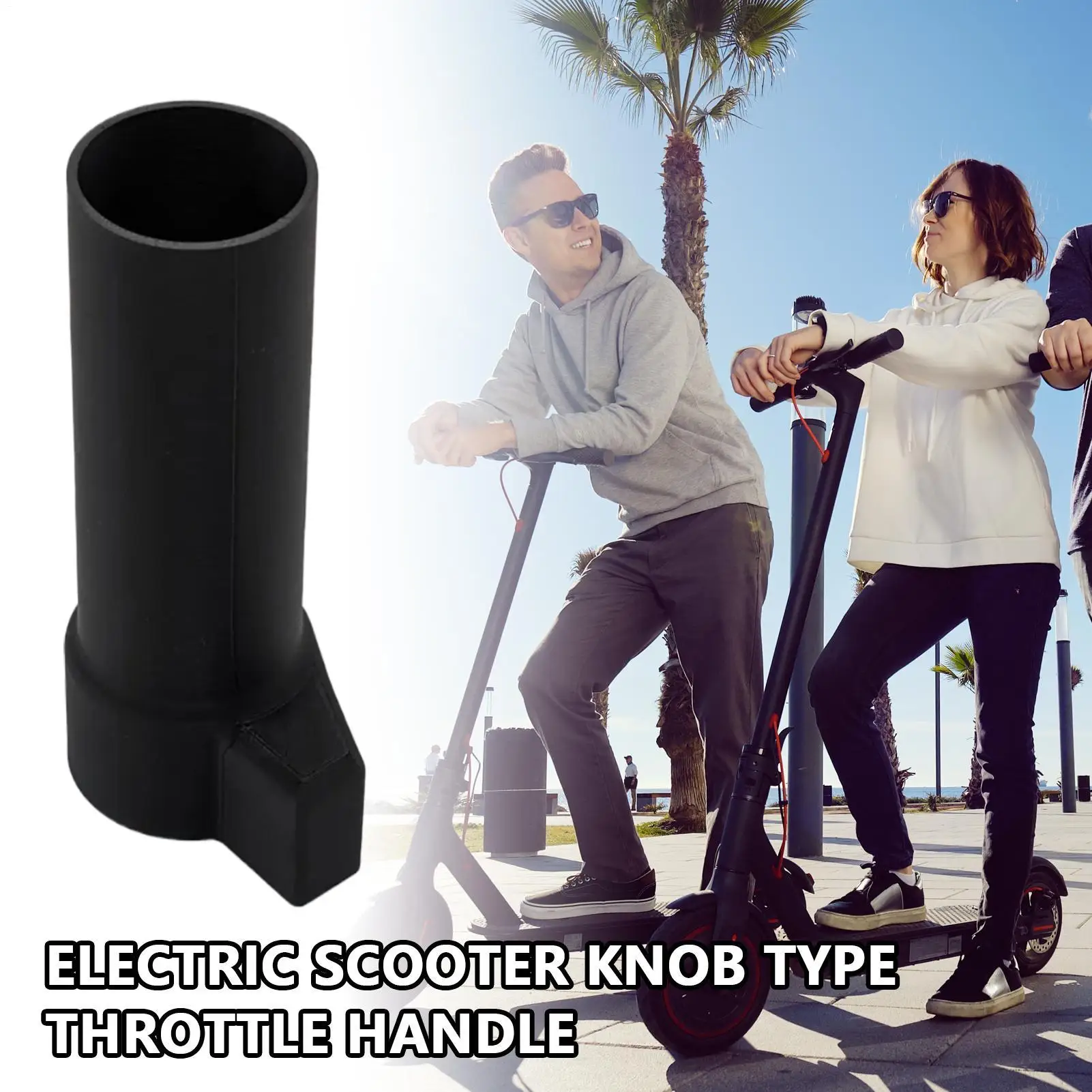 Electric Bike Throttle Grip Ergonomic Scooter Handle Grips Comfort Anti-Slip Textured Twist Controller for Trail Riding Urban