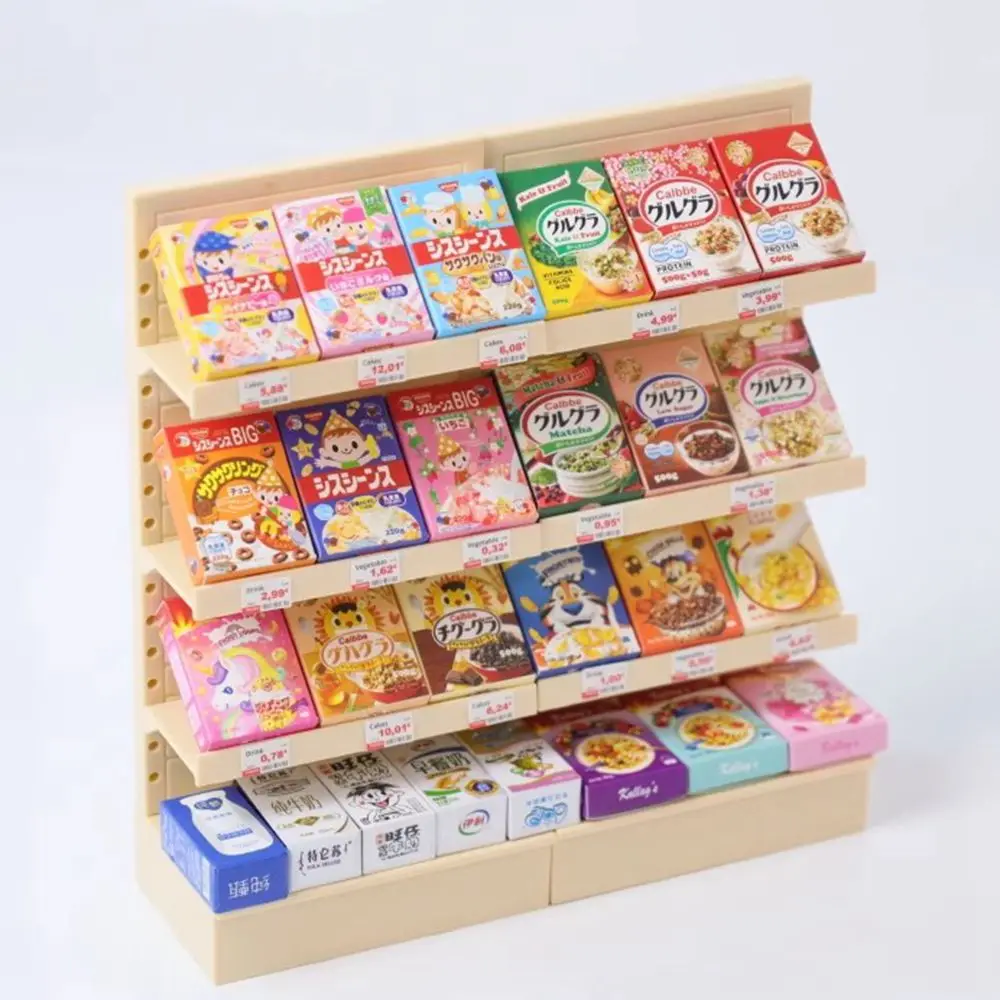 New Miniature Dollhouse Food Supermarket Snack Cereal Model Toy for Blyth ob11 Doll Accessories