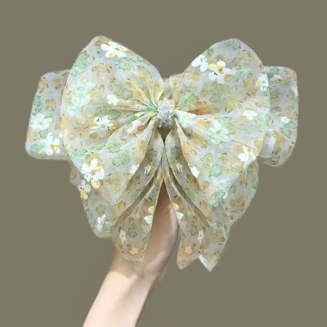 

New floral women's four season flower ponytail clip hair clip high beauty small fresh hair accessory