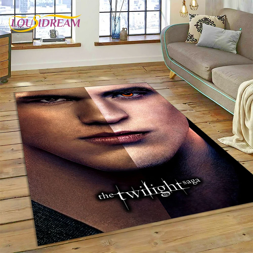 3D The Twilight Saga Edward Bella Rug Carpet for Living Room Bedroom Home Decor,Floor Mat Non-slip Decoration for Sofa Doormat