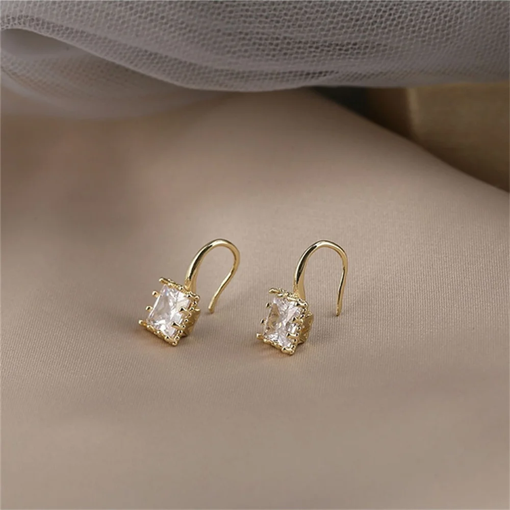 Earrings Suitable For Any Occasion Zircon Fashion Jewelry The Hottest Jewelry Simple Design Earrings Square Stud Earrings Blocks