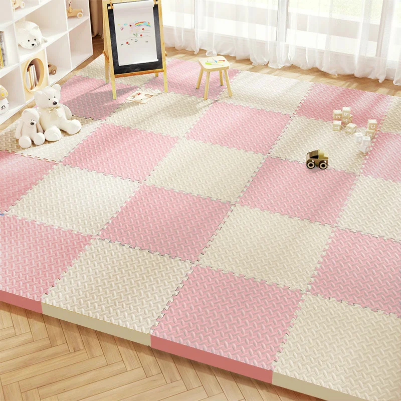 2.5cm Thick Baby Play Mat Tiles Interlocking EVA Foam Puzzle Floor Mats for Crawling Kids Room Safety Pad 2/6Pieces
