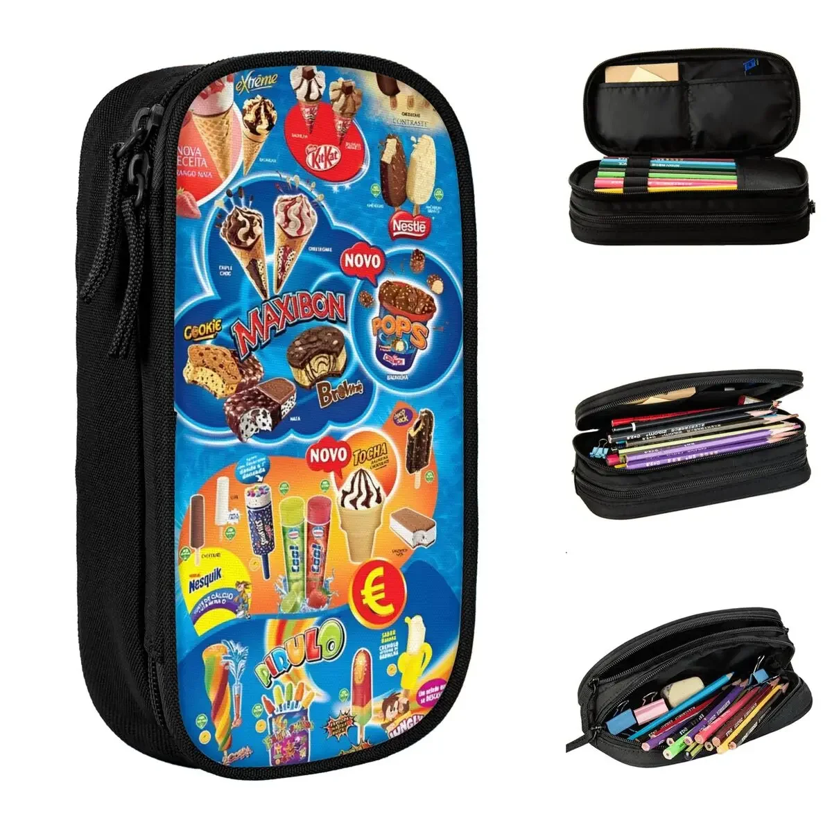 

Eskimo Eiskarten Von 1965-2008 Ice Merch Pencil Case Large Capacity Office Accessories Pencil Bag Gift