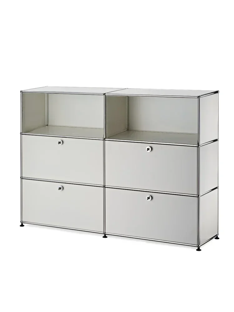 

Luxurious sideboard cabinet Indoor living room stainless steel modular storage jewelry cabinet light luxury display cabinet